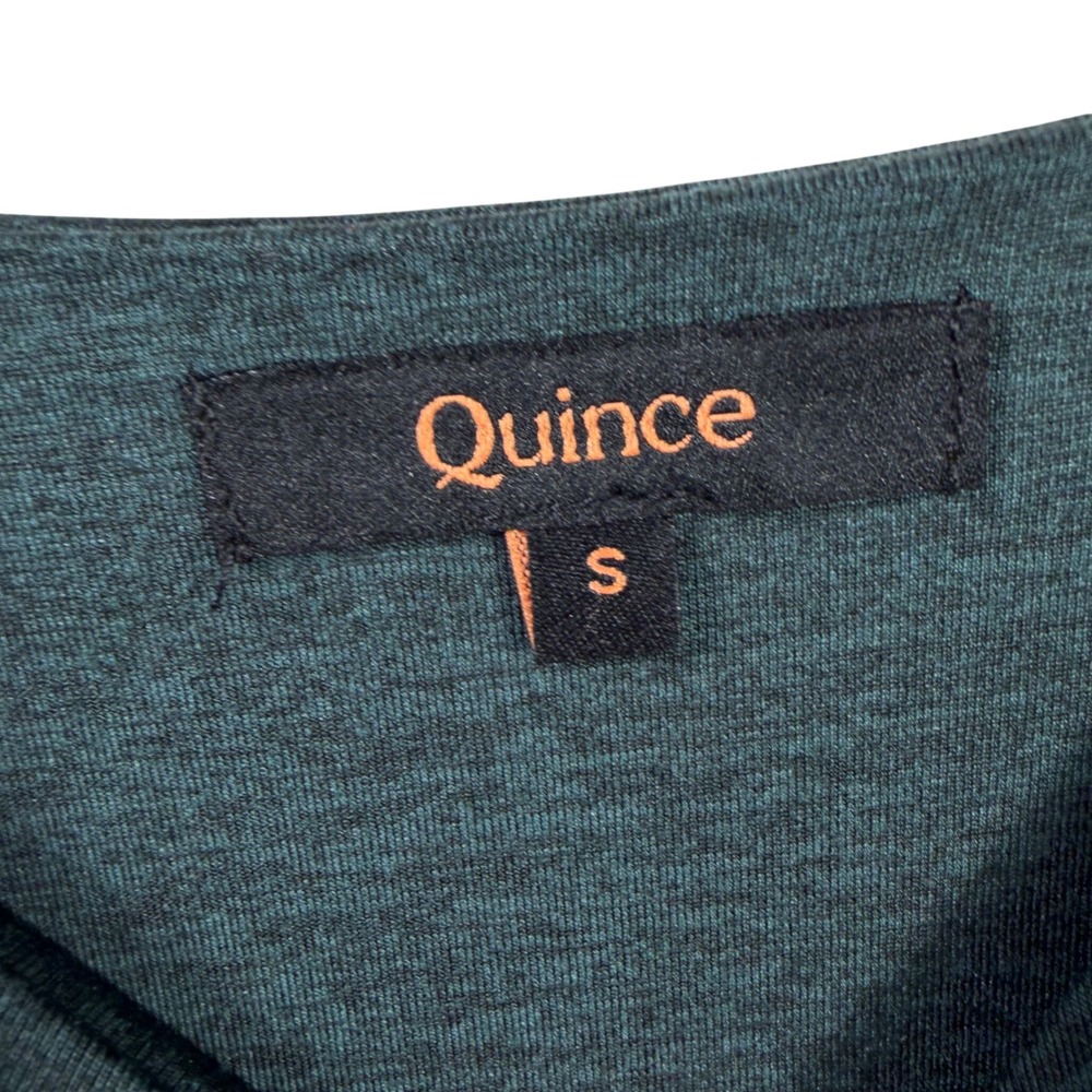 Quince Flowknit Breeze Fit & Flare Dress - Heather Green - Small - NWT - Picture 7 of 12
